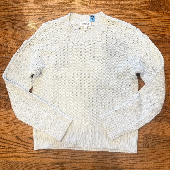 Haven Well Within Organic Cotton Sweater - Light Blue Open Knit (Size Small) - Picture 1 of 6